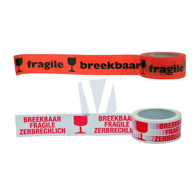Baffle Broer Vaarwel Waarschuwingstape breekbaar / fragile (per rol)