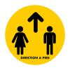 Vloersticker direction a pied (FR)