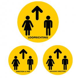 Vloersticker looprichting (NL,EN & FR)