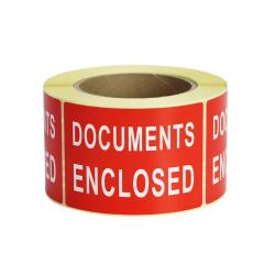 Waarschuwingsetiketten "Documents enclosed"