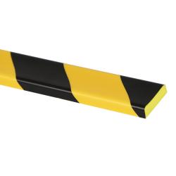 P-vorm 40 x 11 mm schuimprofiel NOMA PROTECT WARNING zwart/ geel