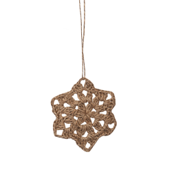 Jute ornament ster
