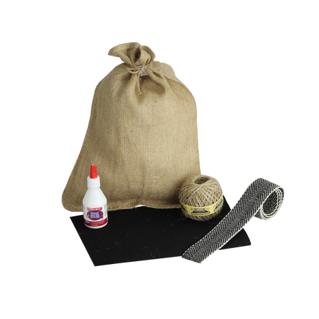 DIY pakket jute kerst kussen