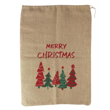 Jute zak met Merry Christmas 50 cm x 70 cm gebruik: Jute zak met Merry Christmas 50 cm x 70 cm