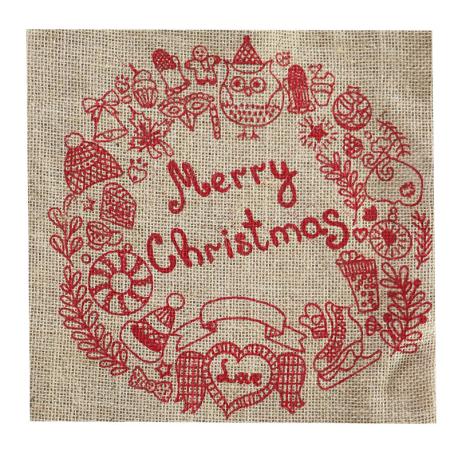Jute zak met Merry Christmas 30 x 40 cm gebruik: Jute zak met Merry Christmas 30 x 40 cm