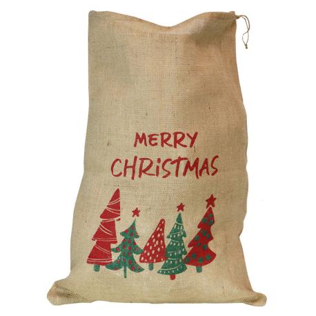 Jute zak met Merry Christmas 50 cm x 70 cm