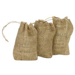 Jute zakken met rijgkoord 8 x 12 cm (per stuk)