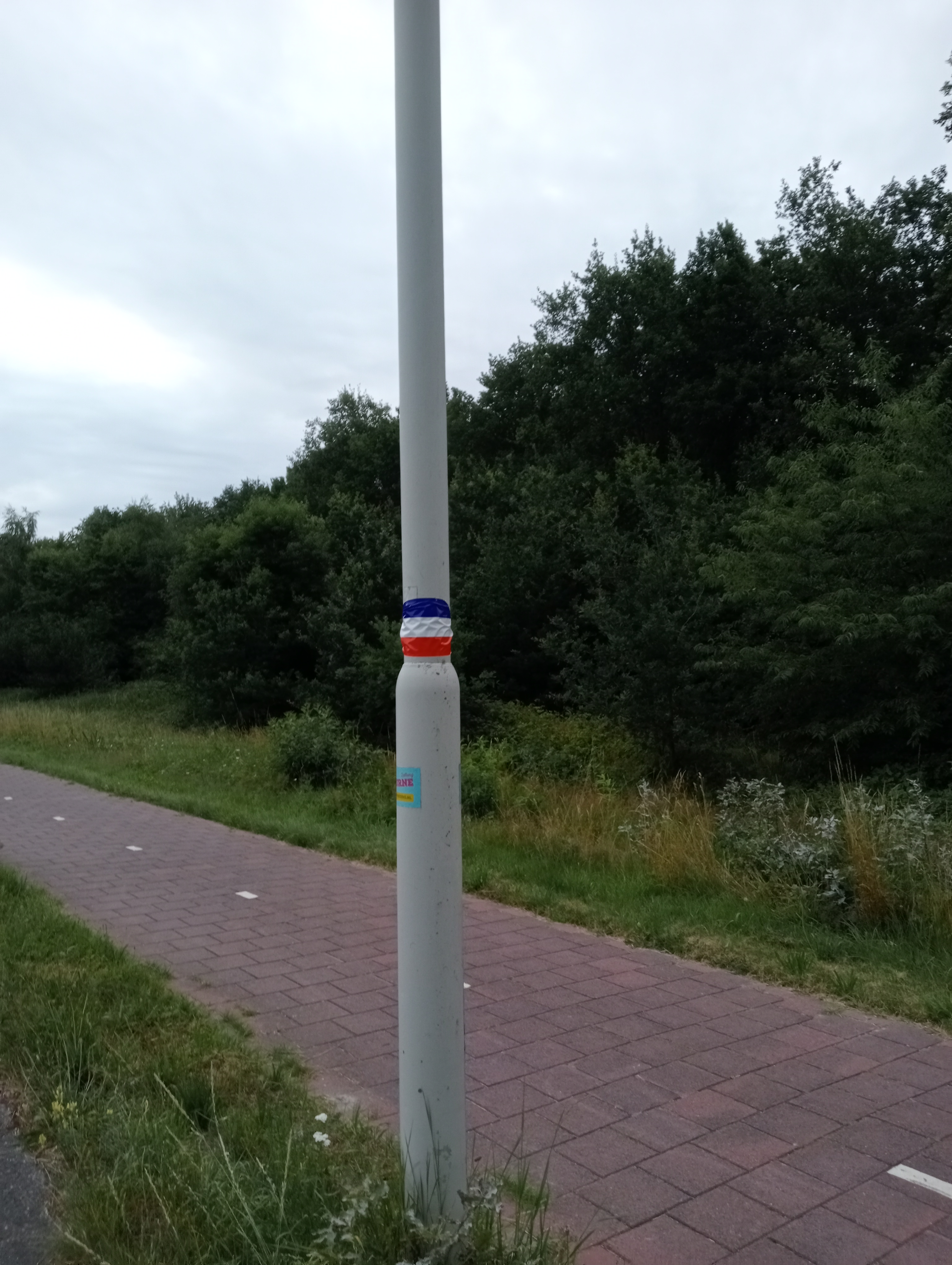 Rood wit blauw afzetlint gebruik: Protest voor de boeren blauw wit rood Nederland in nood