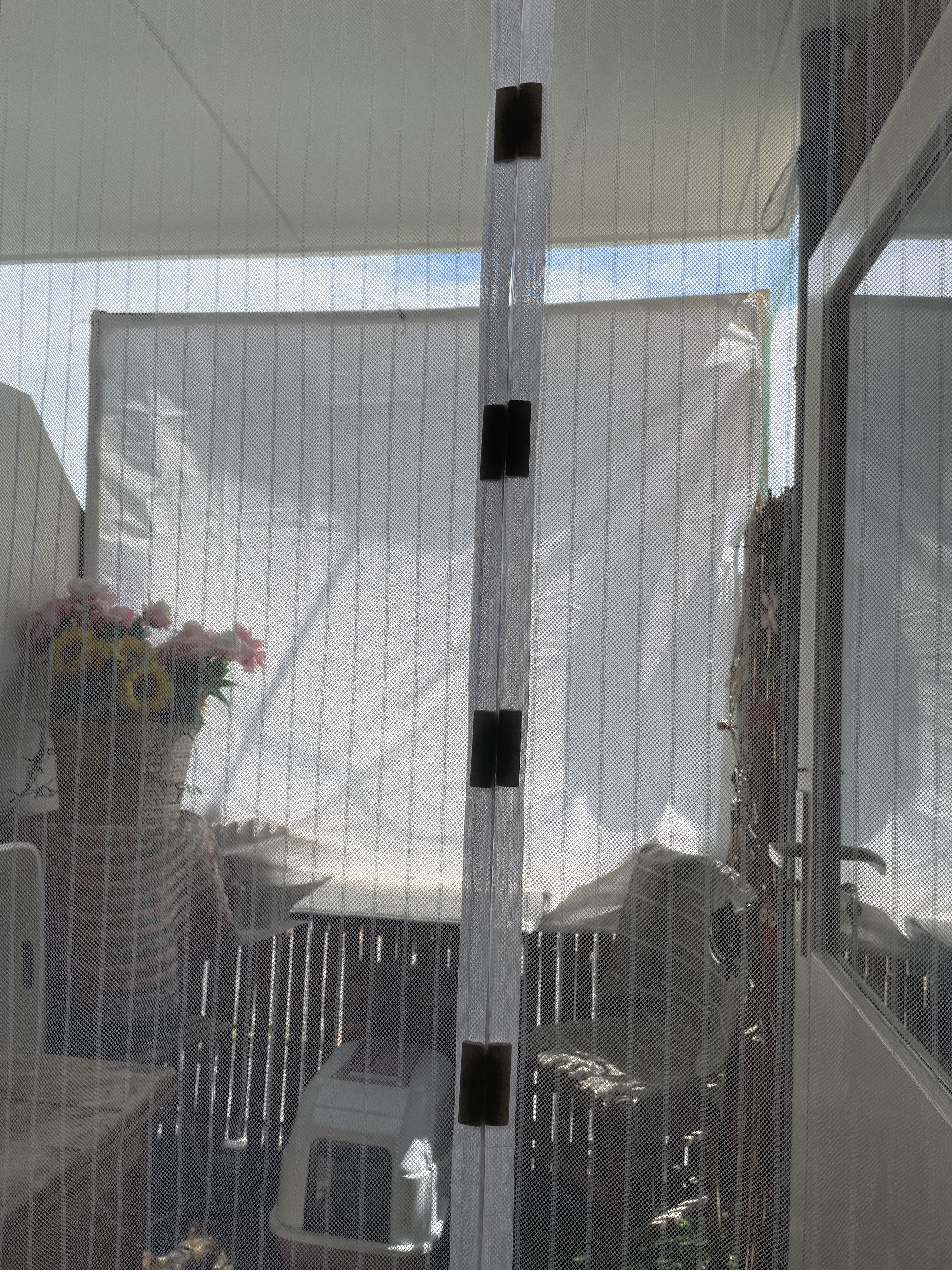 Afdekzeil wit standaard (150gr/m²) gebruik: Balkon afsluiten 